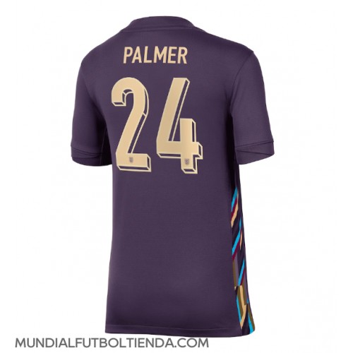 Camiseta Inglaterra Cole Palmer #24 Segunda Equipación Replica Eurocopa 2024 para mujer mangas cortas